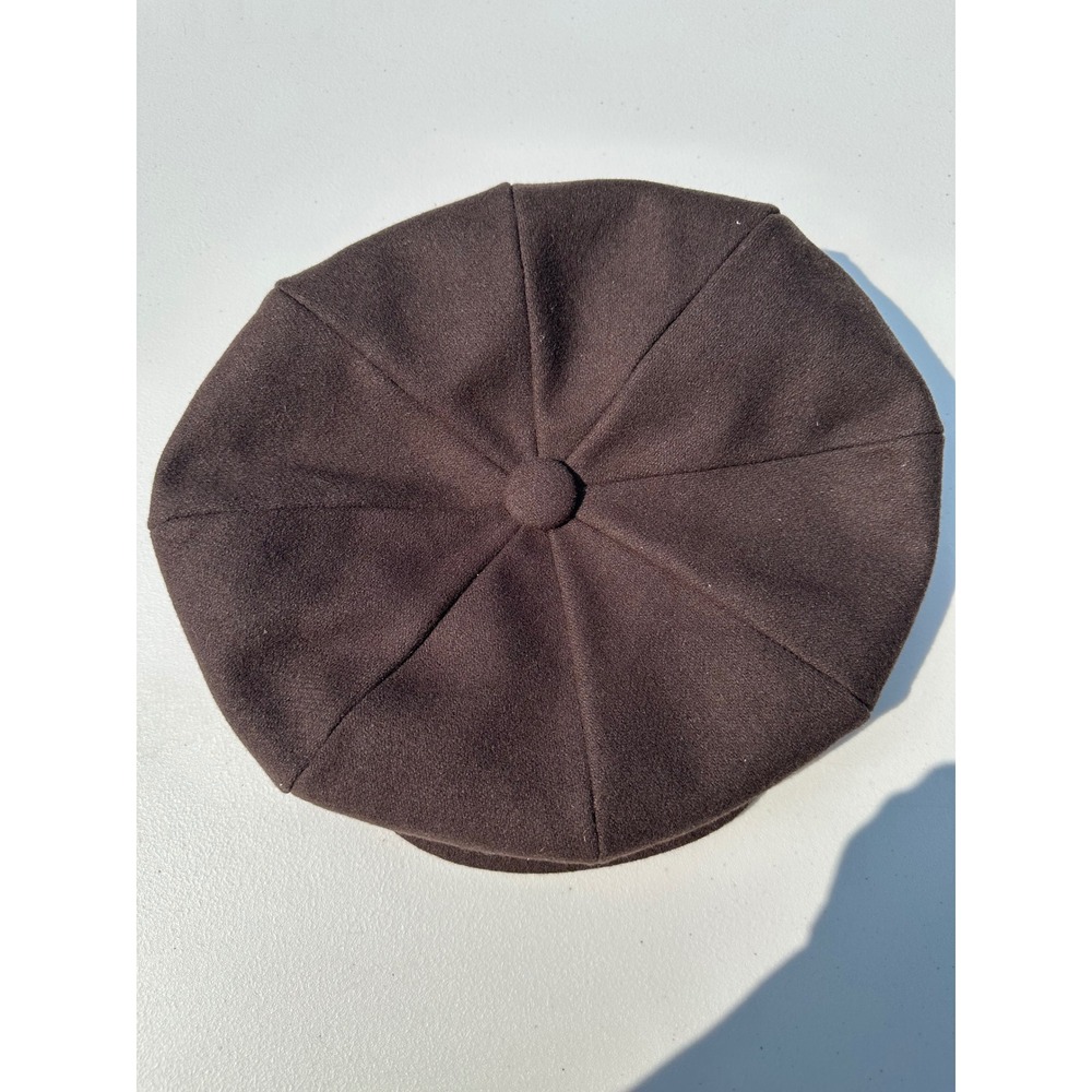 Capas Headwear NY Brown Wool Newsboy Cap Made in USA 8 Panel Apple Jack Hat OSFA